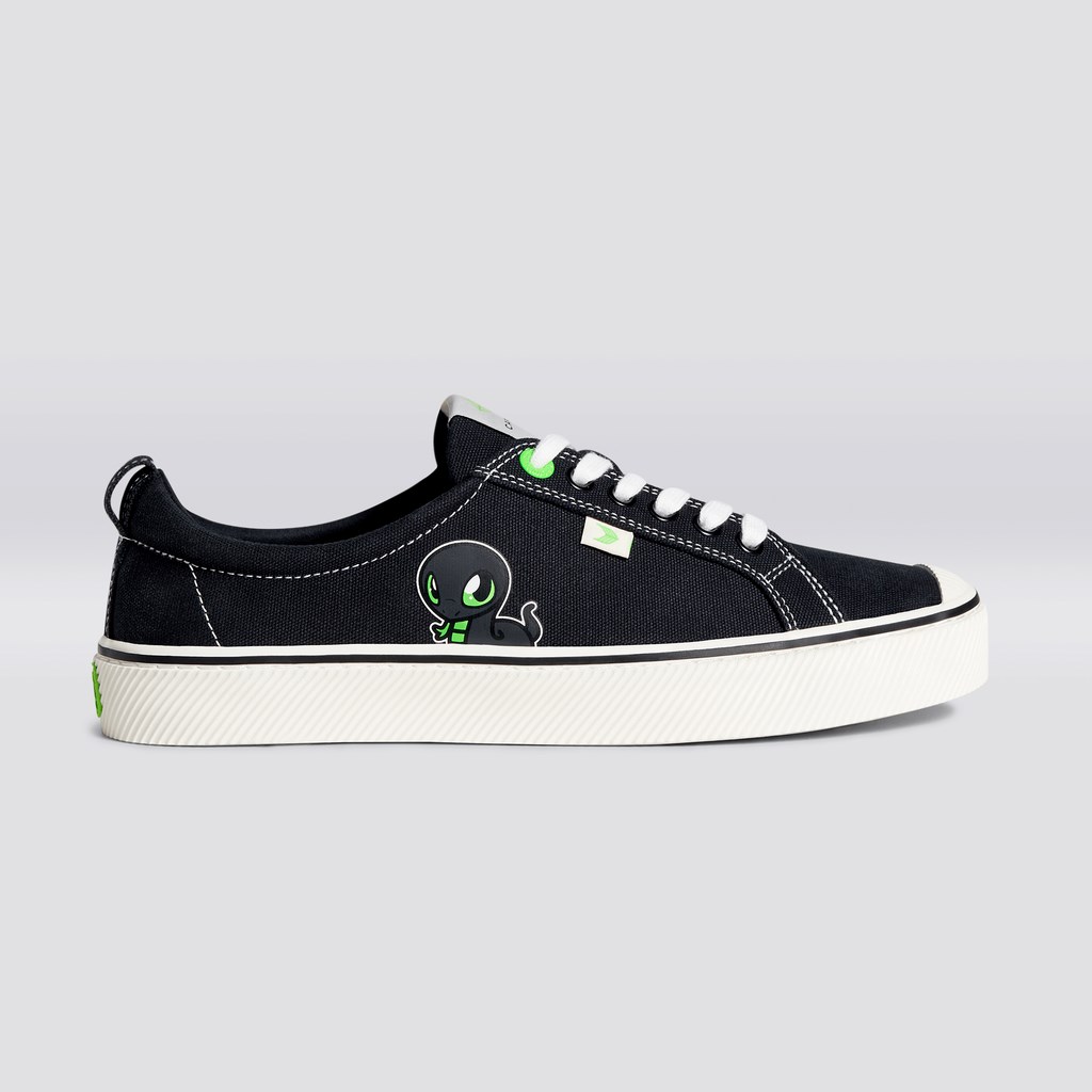 OCA LOW Cariuma Low Top Tela Vegan Noir Homme | OBZ-3555579